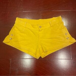 Juicy Couture Bright Yellow High Waist Shorts
